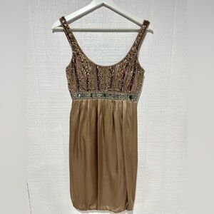 Sue Wong silk beaded embellished mini dress size 2